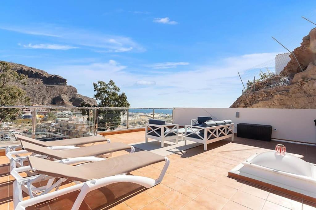 Rivera Del Puerto Luxury Penthouse With Great Terrace And Sea View Puerto De Mogan Exterior foto